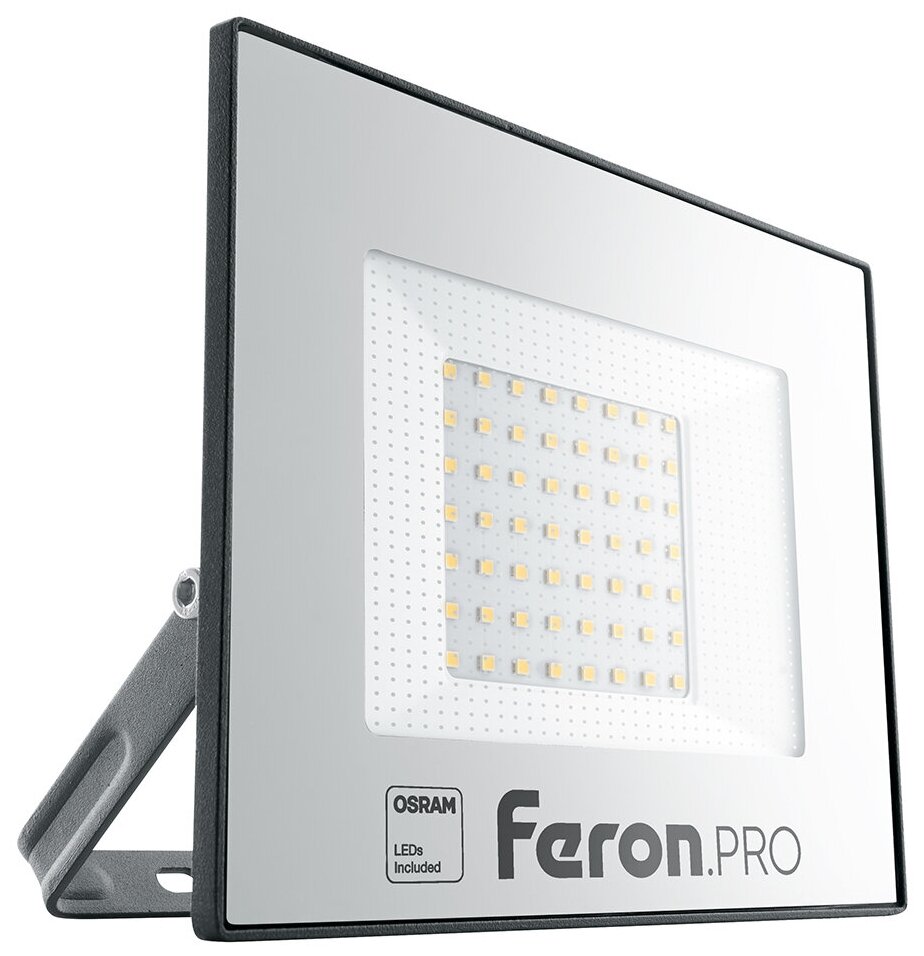 Светодиодный прожектор Feron.PRO LL-1000 IP65 50W 6400K черный