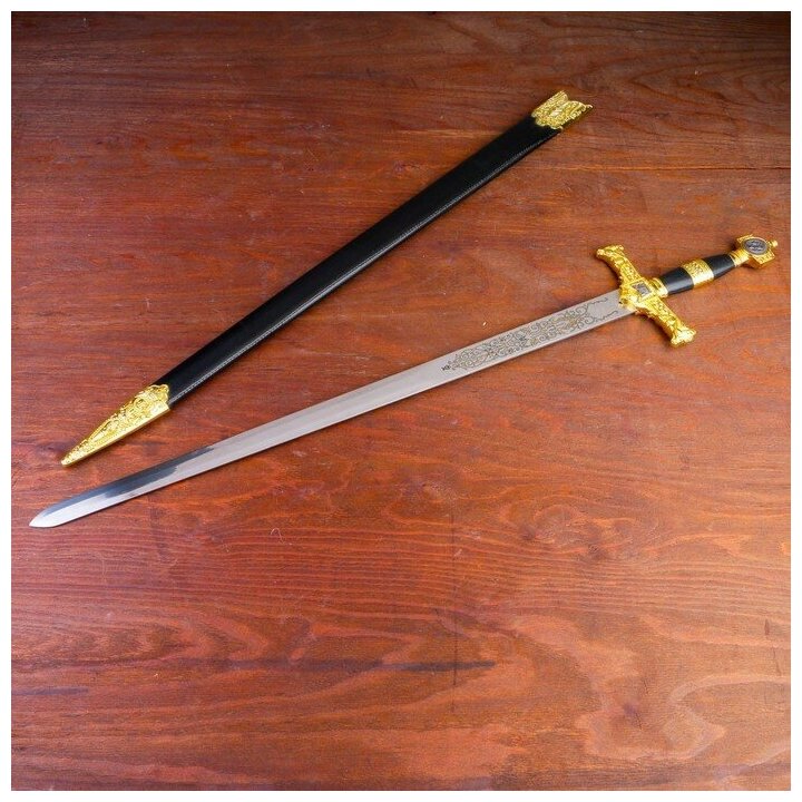 Сувенирный меч, рукоять Звезда Давида, клинок роспись, 86 см 870938