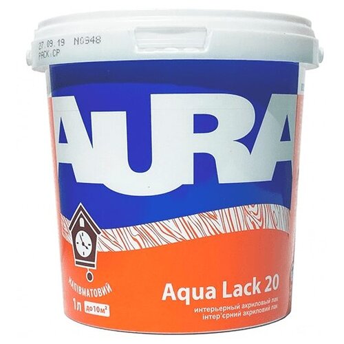Aura Aqua Lack 20 бесцветный, полуматовая, 0.9 кг, 0.9 л aura interior lack бесцветный полуматовая 1 кг 1 л