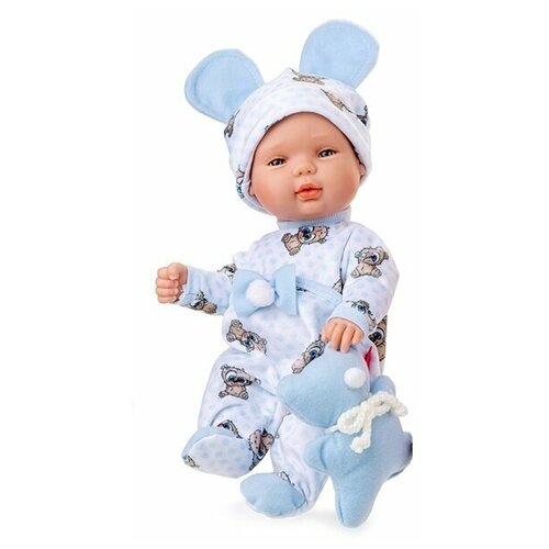 фото Кукла берхуан (бержуан) (berjuan baby smile pijama azul) пупс в синей пижаме (30 см)