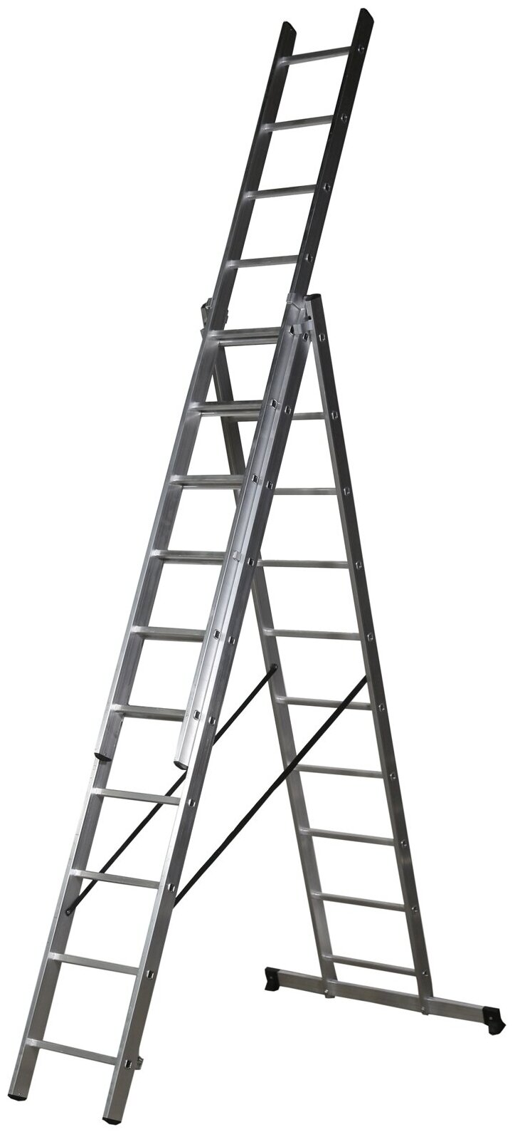 Лестница трехсекционная завод лестниц Professional высота 7,7м 3х10 ступеней