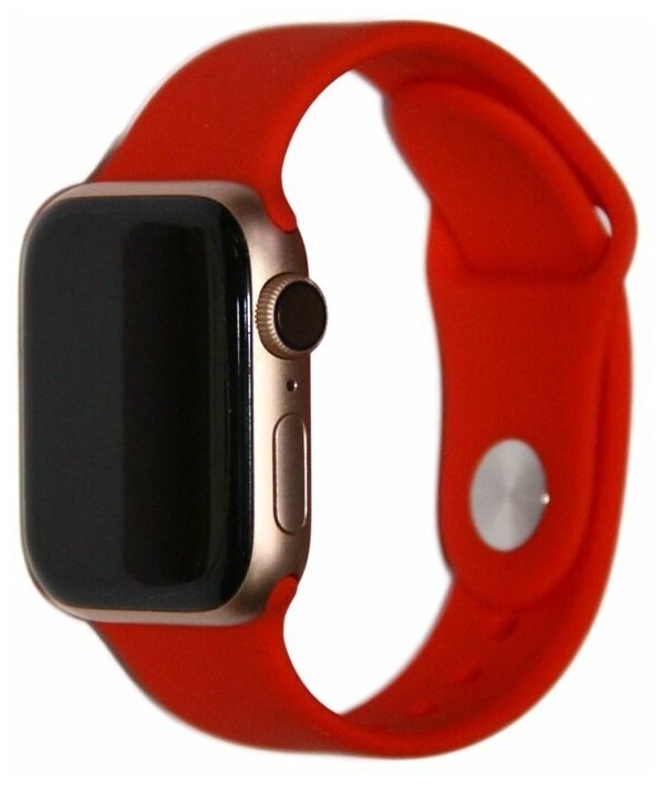 Ремешки PromiseMobile для Apple Watch 38/40/41 mm Sport Band силиконовый (размер L) <светло-красный>