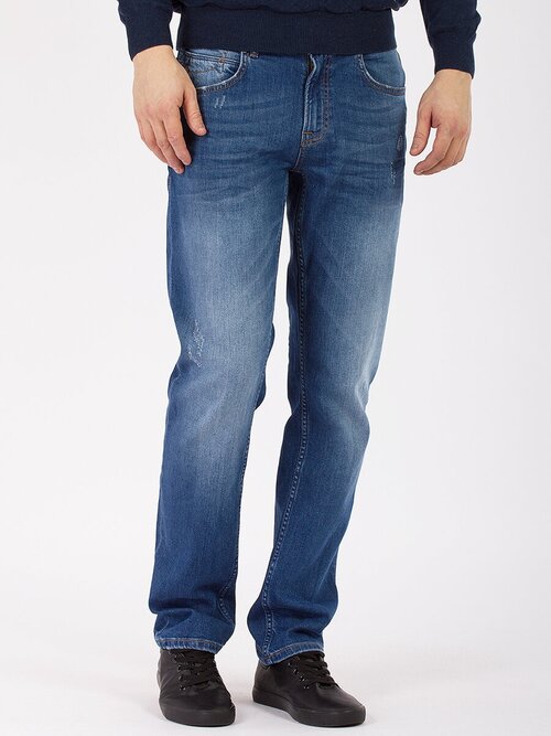Джинсы прямые Pantamo Jeans, размер 34, синий