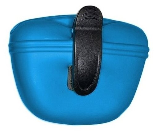 Сумка для лакомств собак, сумочка для лакомств для собак, сумка для лакомств, сумка для дрессировки силиконовая с магнитным замком голубая, Mr Dog - фотография № 4