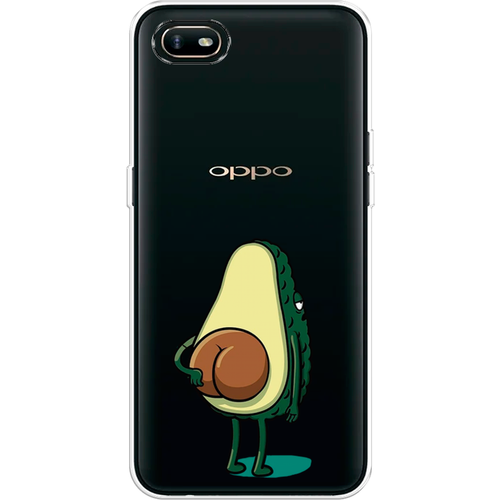 Силиконовый чехол на Oppo A1k / Оппо А1к Попа авокадо, прозрачный силиконовый чехол на oppo a1k оппо а1к кот джентльмен прозрачный