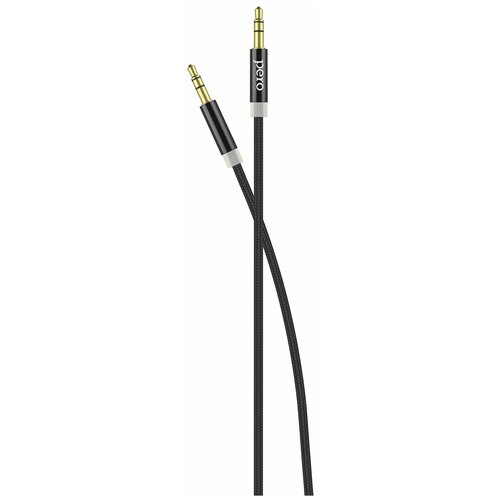 Аудио-кабель PERO MC01 2x3.5 JACK, 3м, Black