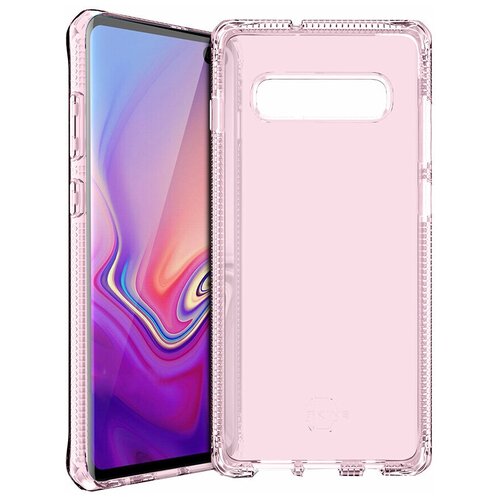 фото Антибакт. чехол- накладка itskins spectrum clear для samsung galaxy s10+ светло- розовый