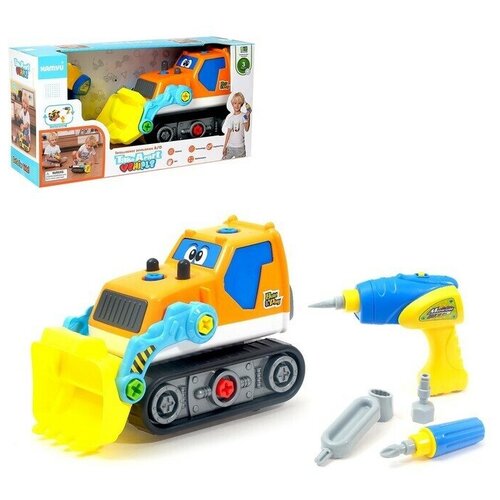 Пластиковый конструктор Без бренда Конструктор «Экскаватор» с электрическим шуруповёртом