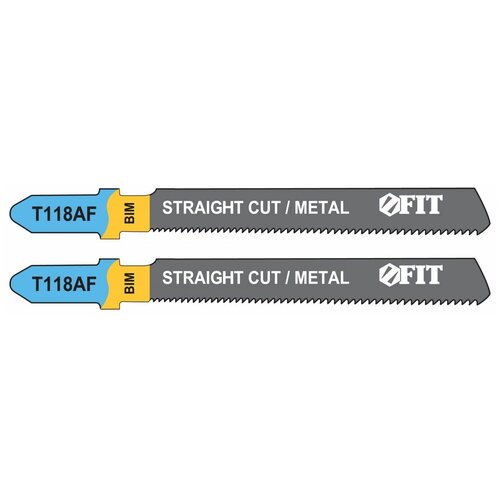 Полотна по металлу, Bimetal, фрезерованные, волнистые зубья, 76/51/1.1 мм (T118AF), 2 шт 40971 FIT