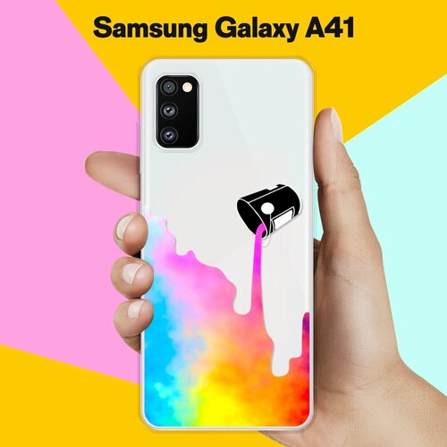 пластиковый чехол микки и мини 5 на samsung galaxy a41 самсунг галакси а41 Силиконовый чехол Краски на Samsung Galaxy A41