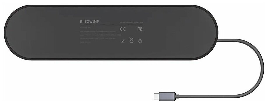 USB-Хаб BlitzWolf BW-TH9 12 in 1 USB C Docking Hub Black