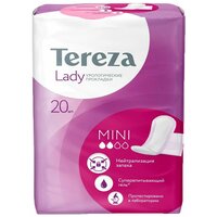 Урологические прокладки TerezaLady впитывающие для женщин Lady Mini, 2 капель, 1 уп. по 20 шт.