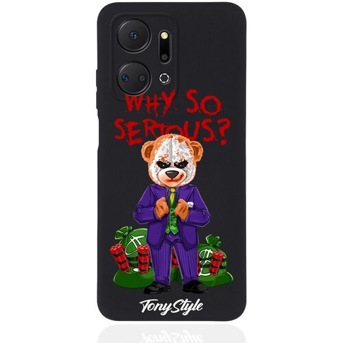 Черный силиконовый чехол Tony Style для Honor X7a Tony Style Why so serious черный силиконовый чехол tony style для tecno pova 3 tony style why so serious