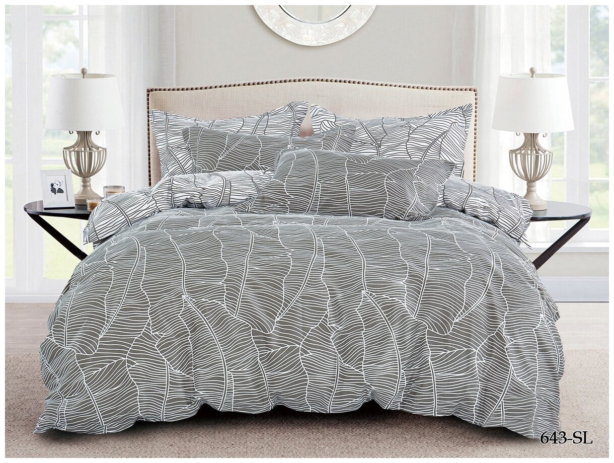 фото Комплект Постельного Белья Cleo SATIN LUX 1.5-спальный. Пододеяльник 145х215. Простыня 150х220. Наволочки 70х70x2.