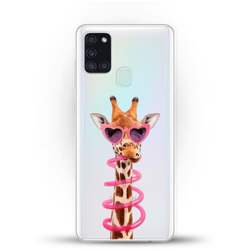 фото Силиконовый чехол жираф на samsung galaxy a21s andy & paul