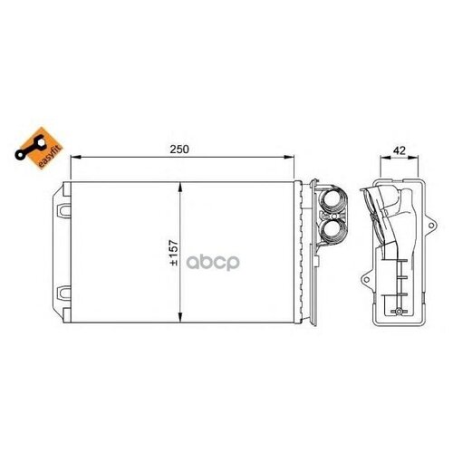 58629 Радиатор печки PEUGEOT 405 NRF
