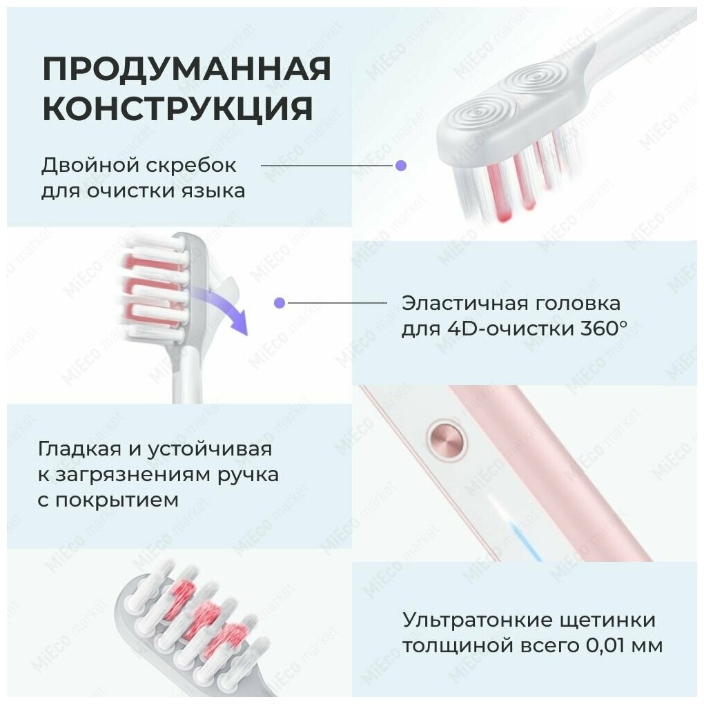 Ультразвуковая электрическая зубная щетка DR.BEI Sonic Electric Toothbrush S7 White - фото №13