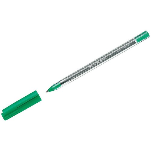 Ручка шариковая Schneider Tops 505 M зеленая, 1,0мм, прозрачный корпус, 255653