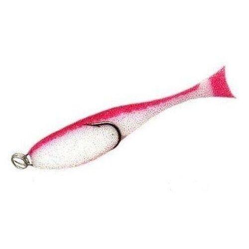 Поролоновая рыбка Контакт (двойник),8 см бело-красн (1упак*5шт)