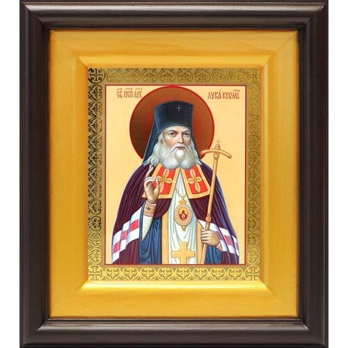 Святитель Лука (Войно-Ясенецкий), архиепископ Крымский (лик № 022), икона в широком киоте 16,5*18,5 см