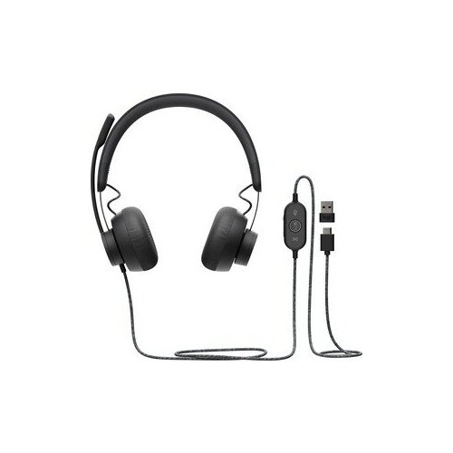 Гарнитура Logitech Headset Zone Wired Teams Graphite wired headset