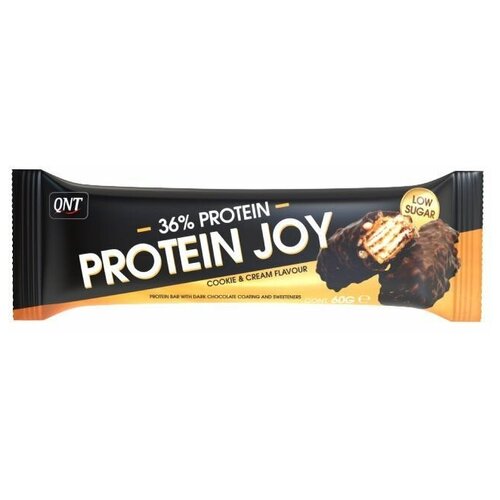 Qnt Protein Joy Bar (60 г) Печенье И Крем протеиновый батончик forsio со вкусом клубники и добавлением коллагена 40 г мультицвет