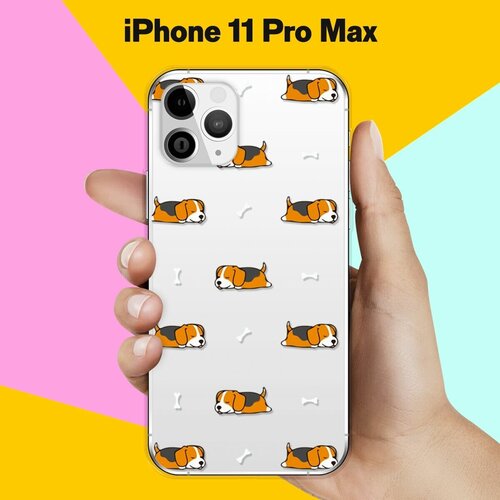 Силиконовый чехол Бигли спят на Apple iPhone 11 Pro Max