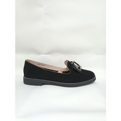 Женские туфли черные Respect VS74-105238, велюр, размер 37