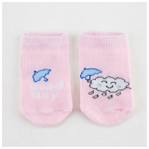 фото Носки детские, цвет розовый, размер 7-8 носик