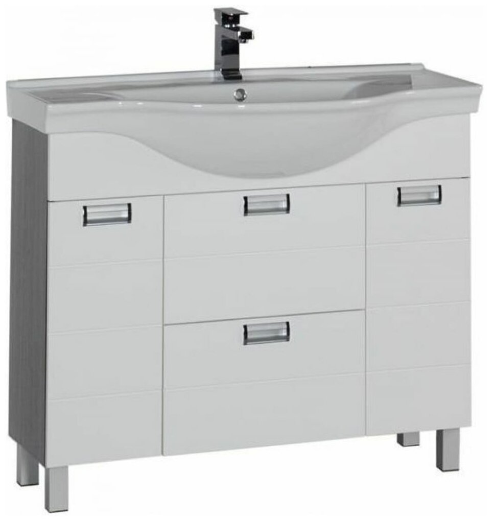 фото Тумба под раковину Aquanet Сити 100 венге