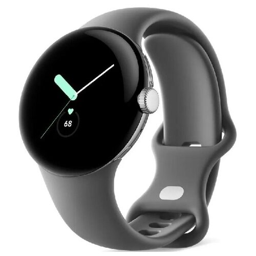 Смарт-часы Google Pixel Watch, (Bluetooth/Wi-Fi), Polished Silver/Charcoal