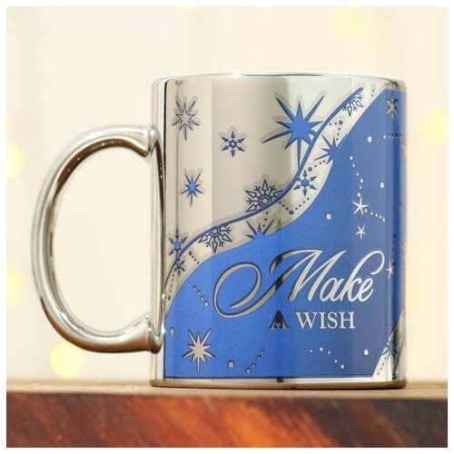 Кружка керамическая Make a wish 330 мл цвет серебристый 599₽