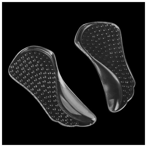 ONLITOP Полустельки для обуви, с супинатором, массажные, на клеевой основе, силиконовые, 13 × 6 см, пара, цвет прозрачный