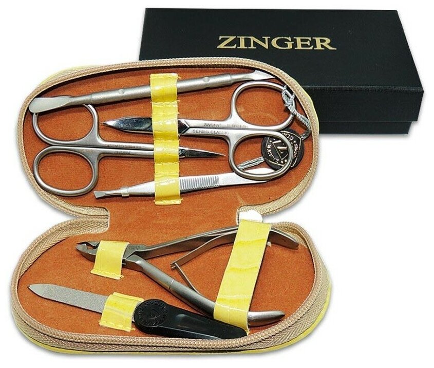 Маникюрный набор Zinger 7104 SM на молнии 6 предметов