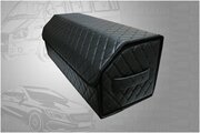 Органайзер в багажник автомобиля 80х30х30 рисунок фигурный ромб черный/строчка черн/бокс/кофр для авто