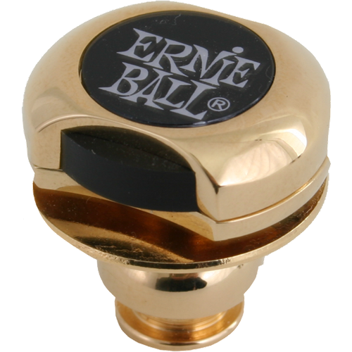 Ernie Ball 4602 замок-фиксатор (стреплок) ремня к гитаре, золото, комплект из 2-х
