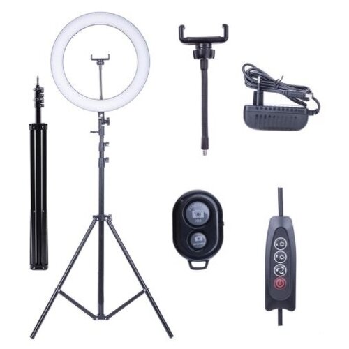 Кольцевая светодиодная лампа SL-36 Green С Bluetooth пультом управления На металлическом штативе 210 см Для визажиста блоггера и косметолога 299000₽