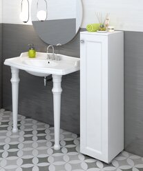 Шкаф для ванной комнаты, REGENT style, вштгранд 1, белый, правый, 115*30*30