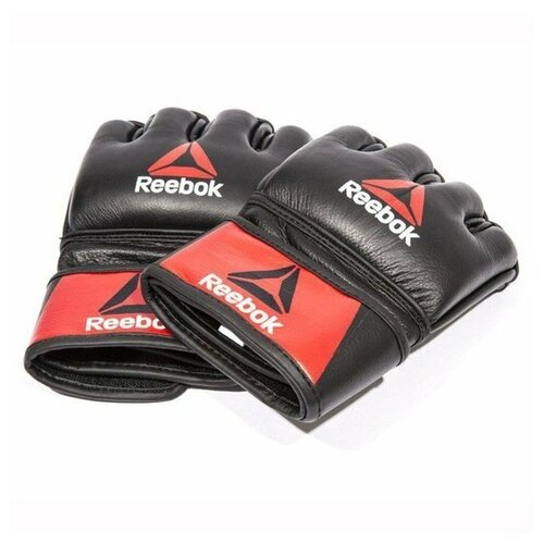 фото Reebok перчатки для mma reebok combat leather glove черные