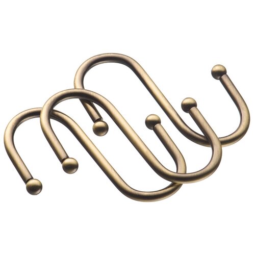Комплект крючков больших из 3 шт, Д70 Ш40 В12, античная бронза