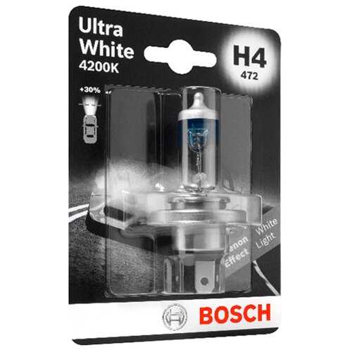 Лампа Галогеновая Головного Света H4 P43t 4200k Ultra White 12v 60/55w Картон 1 Шт 1987302141 Bosch арт. 1987302141