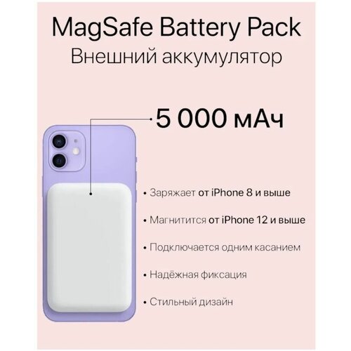 Аккумулятор внешний повербанк MagSafe Battery зарядка