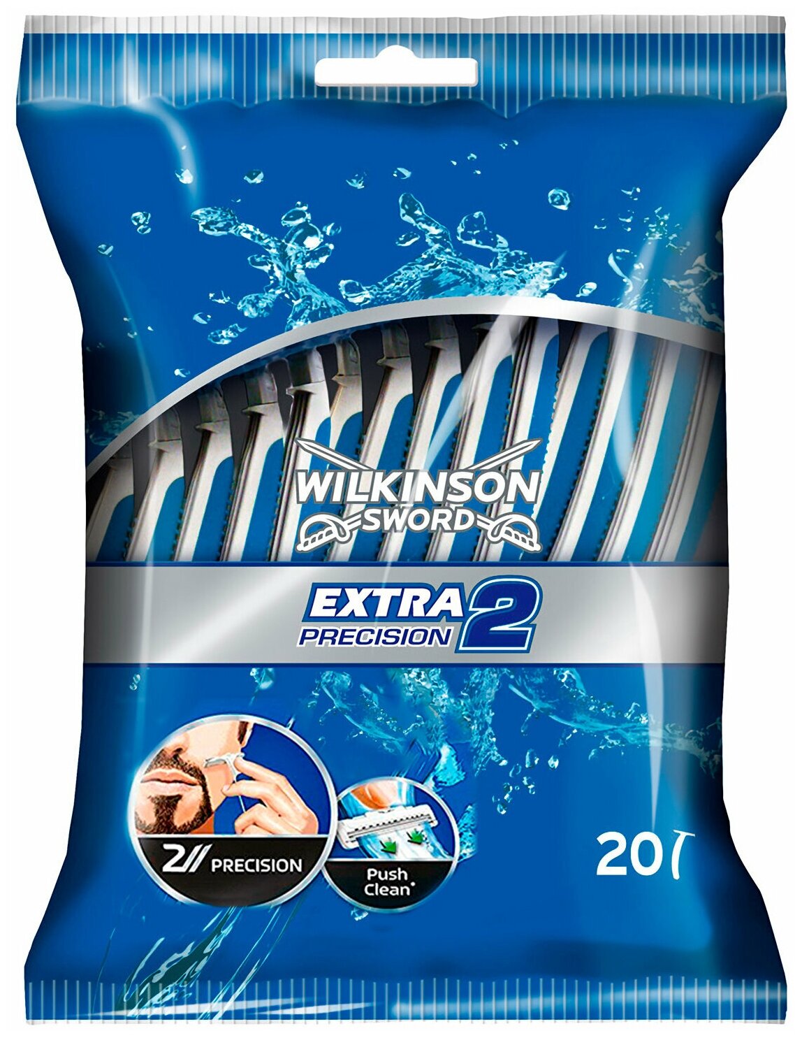 Wilkinson Sword Бритвы одноразовые Schick "Extra2" Precision, 2 лезвия, 20 шт