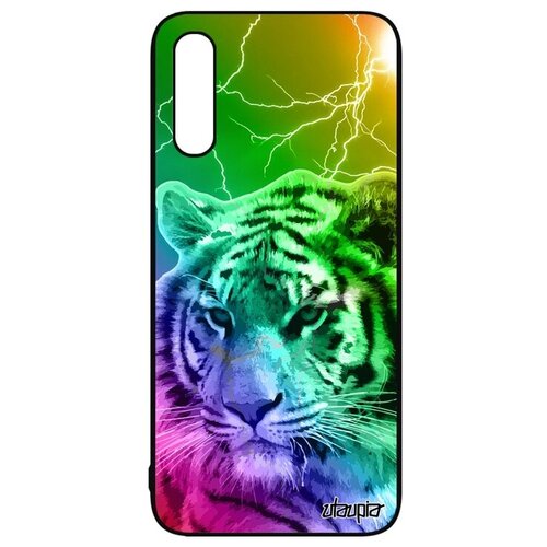 фото Ударопрочный чехол на смартфон // samsung galaxy a50 // "царь тигр" хищник бенгальский, utaupia, цветной