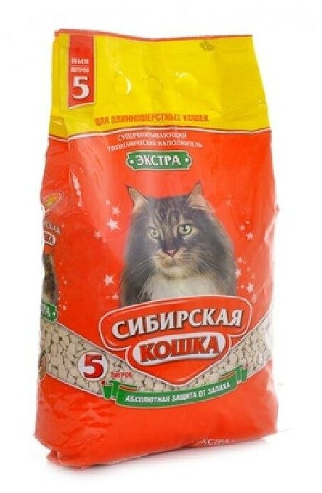 Сибирская кошка Экстра Впитывающий наполнитель для длинношерстных кошек 7л, 3 кг - фотография № 6