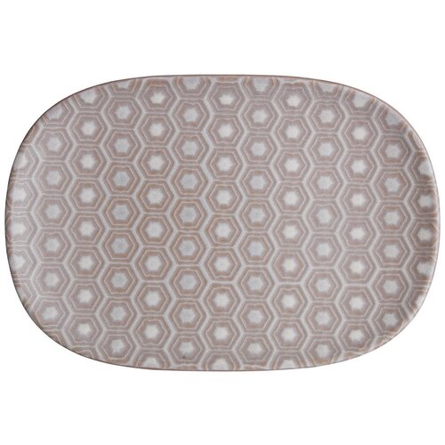 Блюдо овальное Denby Импрессия Hexagon розовый, 26см 439012689