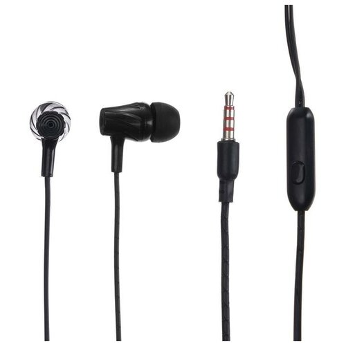 Наушники Krutoff HF-T83 вакуумные микрофон 106 дБ 16 Ом 1 м черные 33600₽