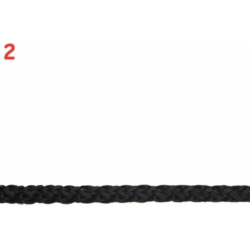 Шнур вязаный полипропиленовый 8 прядей черный d4 мм 20 м (2 шт.)