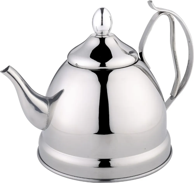 фото Чайник заварочный металлический Winner / Виннер WR-9213 нержавеющая сталь, для всех видов плит, с ситечком 1л / посуда для чая