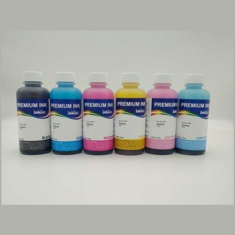 Чернила Epson L805, L850, L1800 (InkTec) E0017-100MX Bk, C, M, Y, LC, LM (6х100мл) водорастворимые, комплект